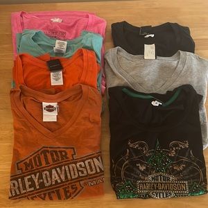 Lot of Medium sized Harley Davidson short sleeved Shirts